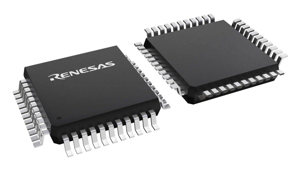 3D illustration featuring top and bottom views of MQFP chip package with 44 lead count.