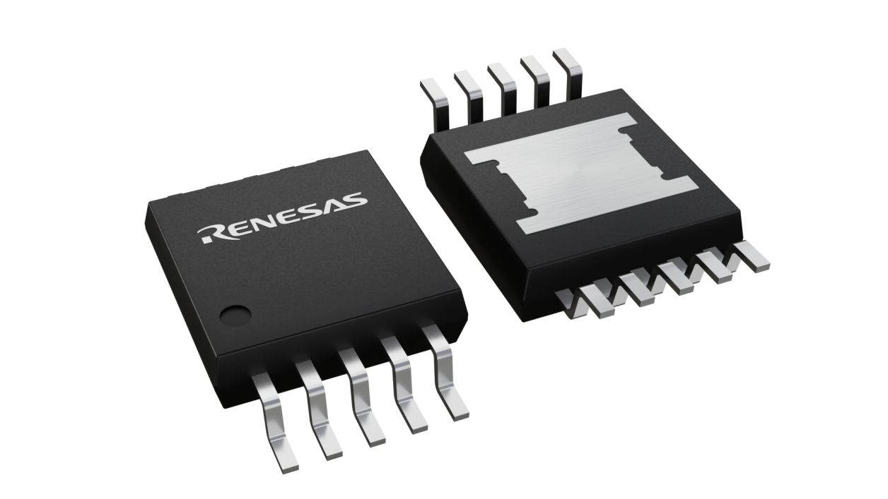 3D illustration featuring top and bottom views of MSOP-EP chip package with 10 lead count.