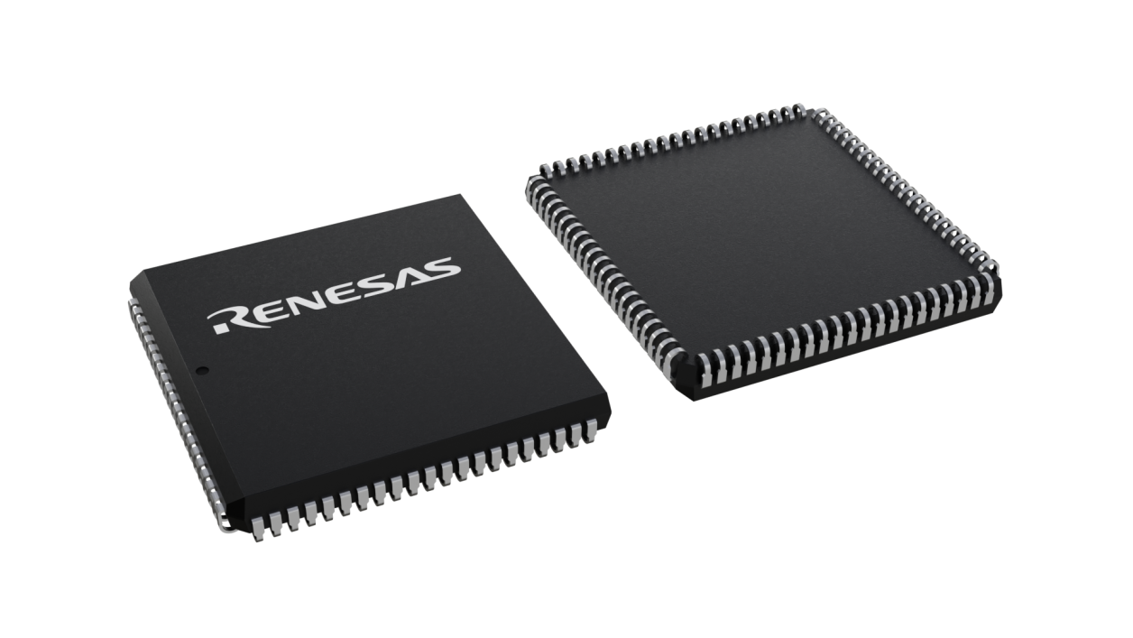 3D illustration featuring top and bottom views of PLCC chip package with 84 lead count.