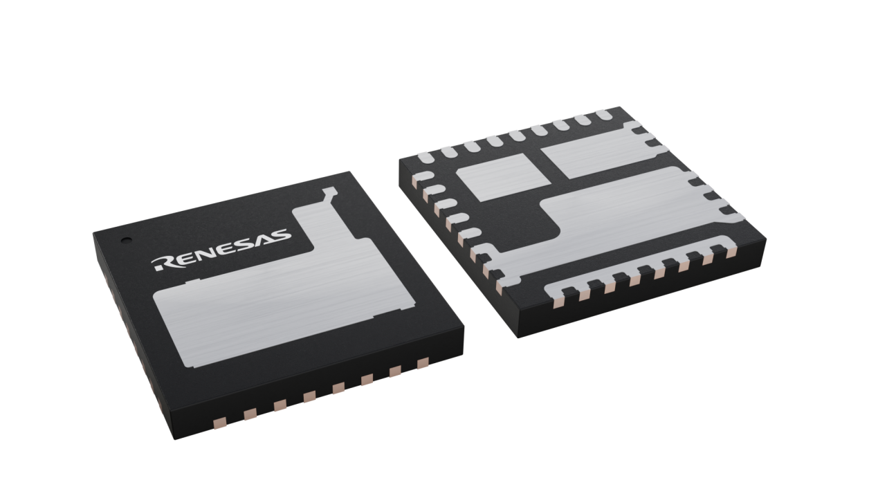 3D illustration featuring top and bottom views of PQFN chip package with 32 lead count.