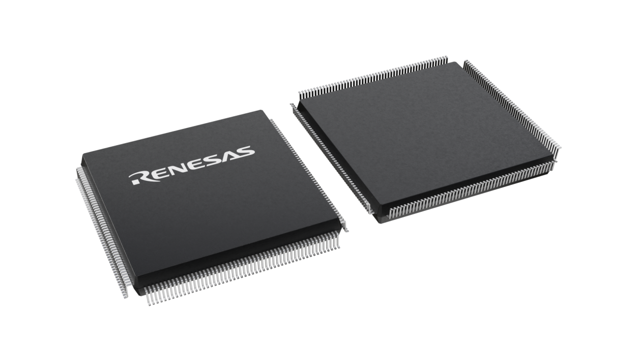 3D illustration featuring top and bottom views of PQFP chip package with 208 lead count.