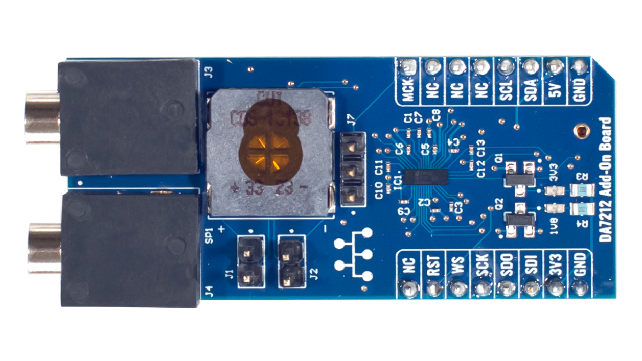 QCIOT-DA7212EVZ Evaluation Board - Top