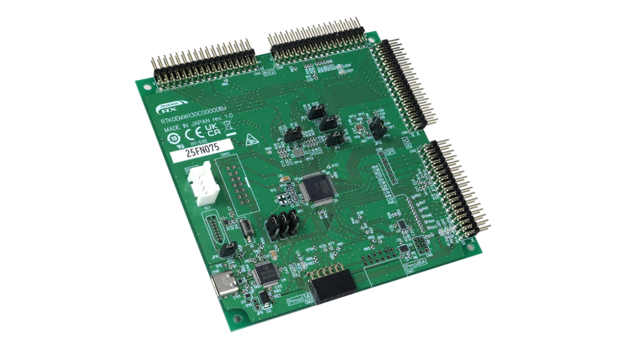 Angled view of MCB-RX14T board.