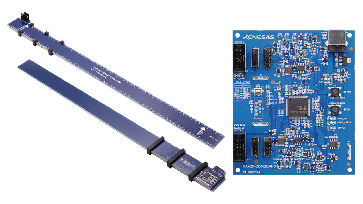 RAA2P3226 电感式位置传感器评估套件，采用线性双线圈传感元件设计