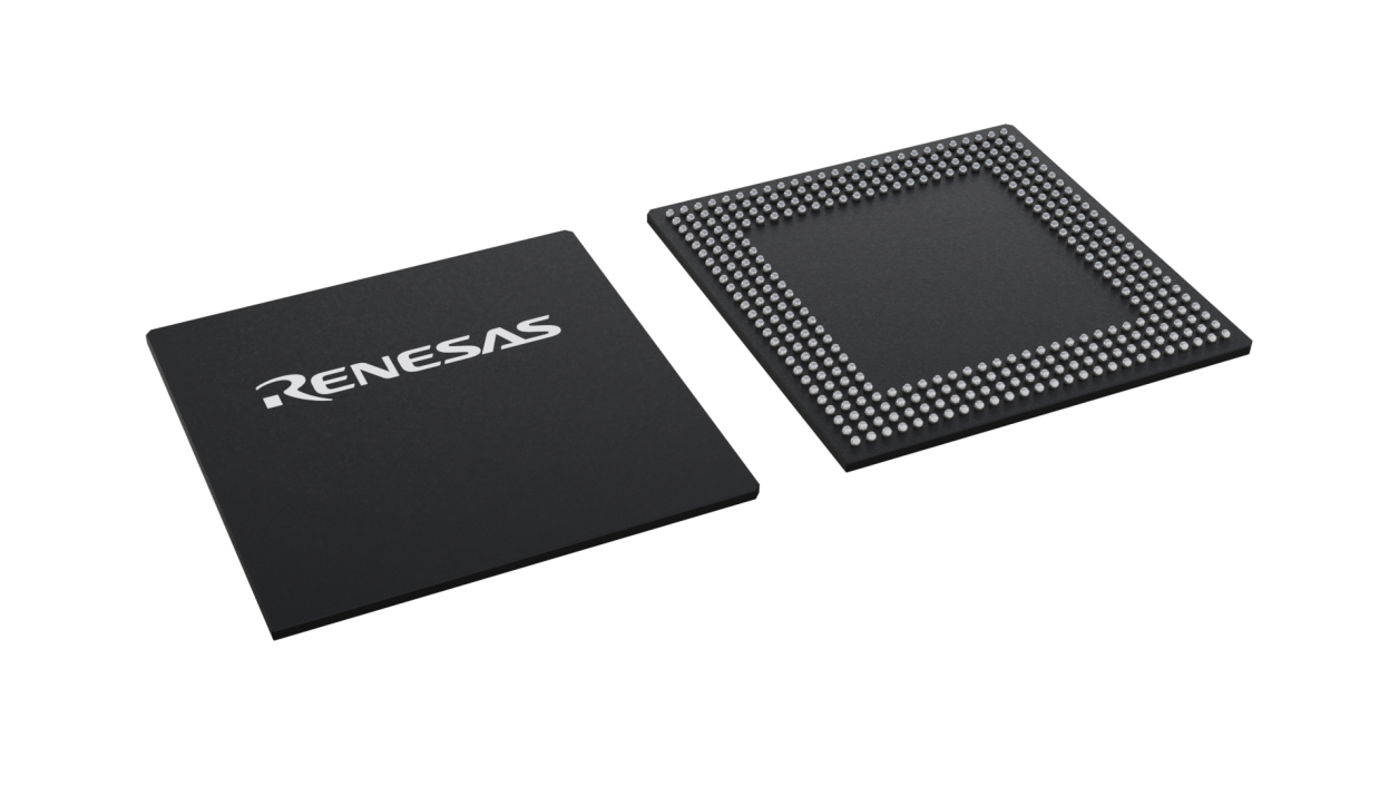 3D illustration featuring top and bottom views of SBGA IC chip package with 352 lead count.