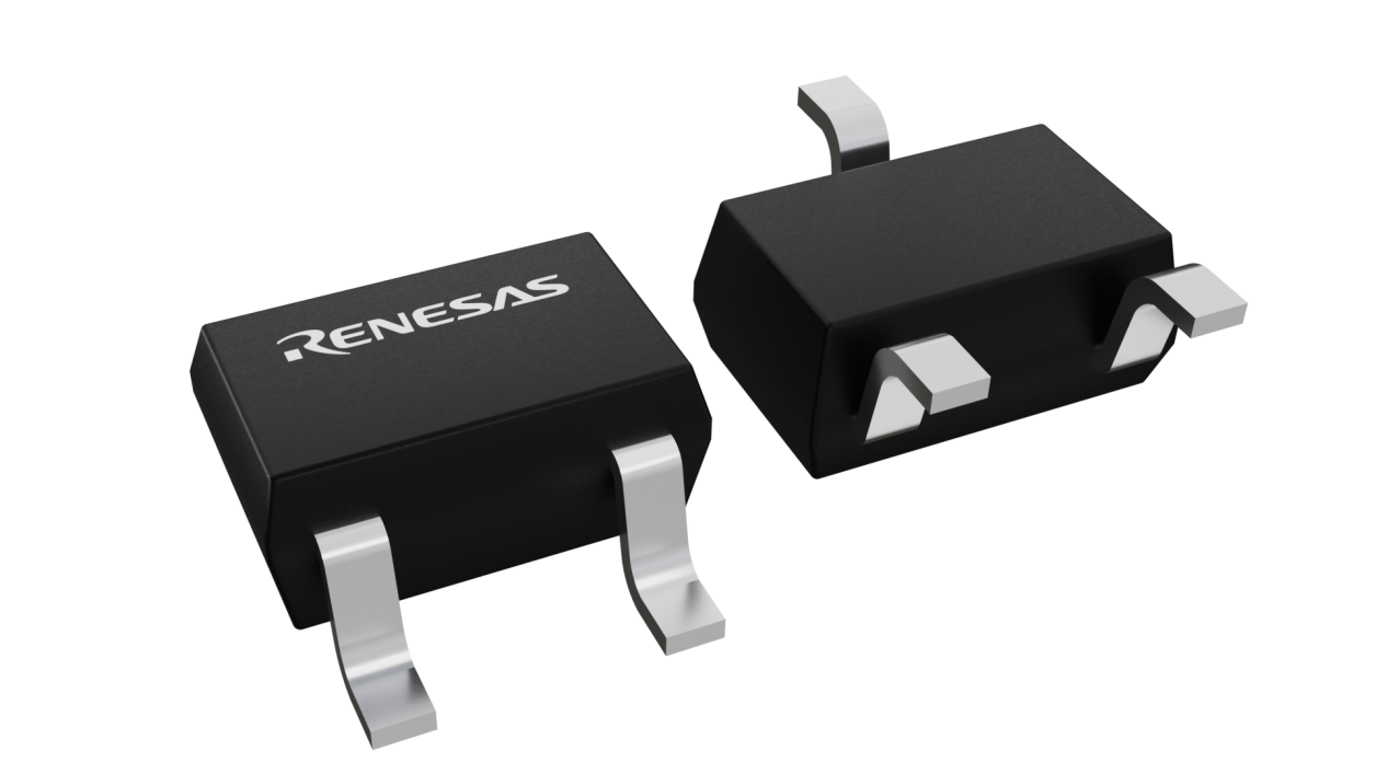 3D illustration featuring top and bottom views of SC70 chip package with 3 lead count.