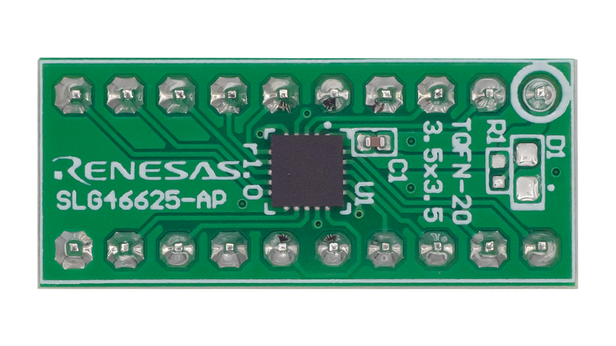 SLG46625AP-DIP Development Board - Top