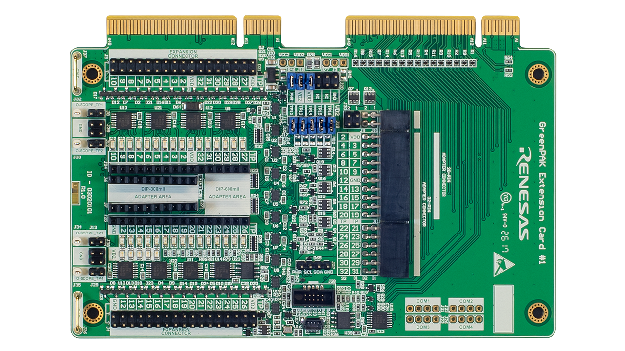SLG4EXTCARD1 GreenPAK™ 扩展卡 #1 - 顶视图
