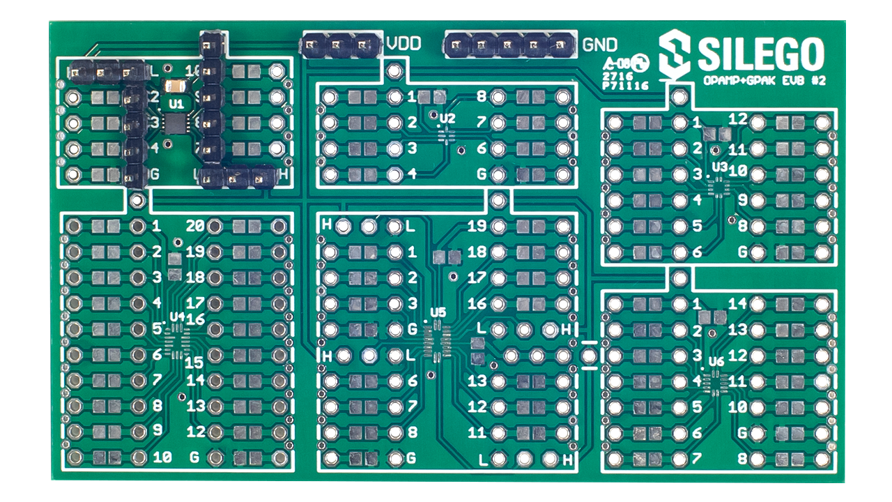 SLG88103V-EVB 评估板 - 顶视图