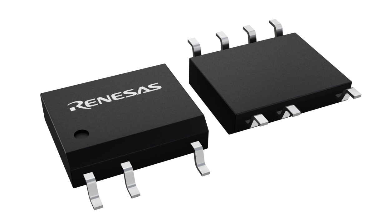 3D illustration featuring top and bottom views of SOICN chip package with 7 lead count.