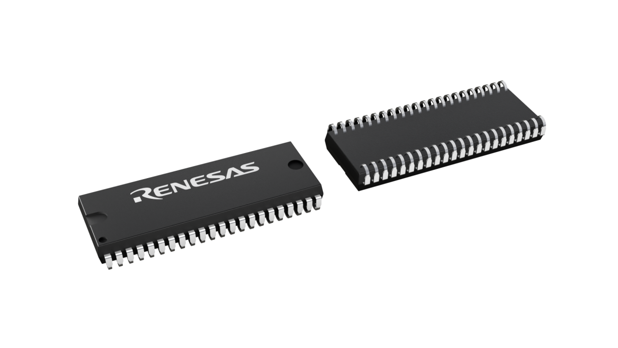 3D illustration featuring top and bottom views of SOJ chip package with 44 lead count.