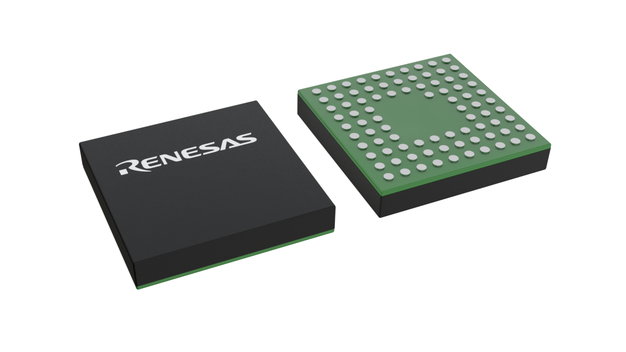 3D illustration featuring top and bottom views of TFLGA IC chip package with 85 lead count.
