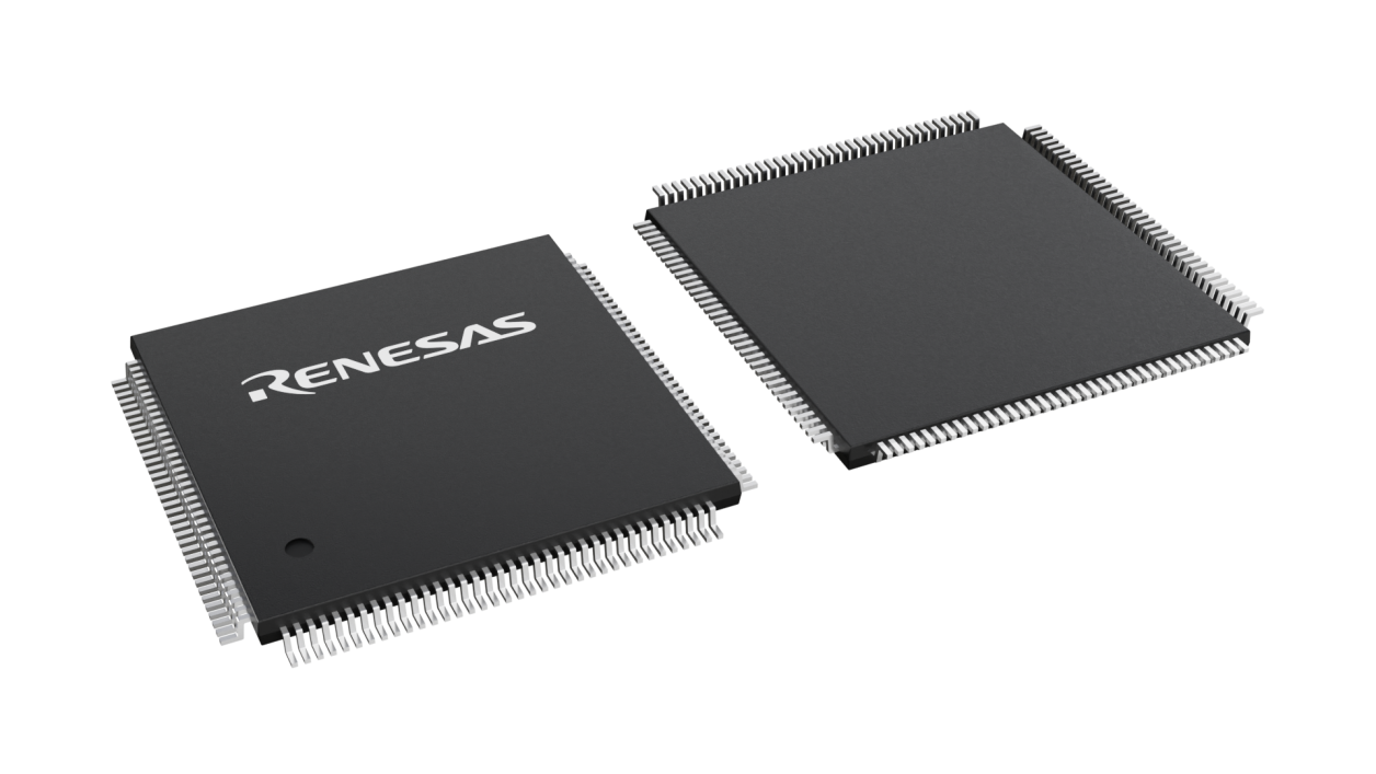 3D illustration featuring top and bottom views of TFQFP chip package with 144 lead count.
