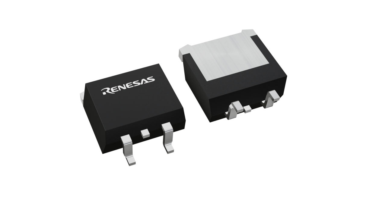 3D illustration featuring top and bottom views of TO-220S chip package with 4 lead count.