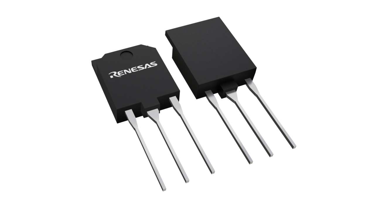 3D illustration featuring top and bottom views of TO-3PFM chip package with 3 lead count.