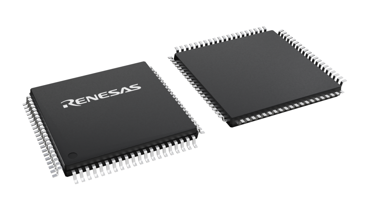 3D illustration featuring top and bottom views of TQFP chip package with 80 lead count.