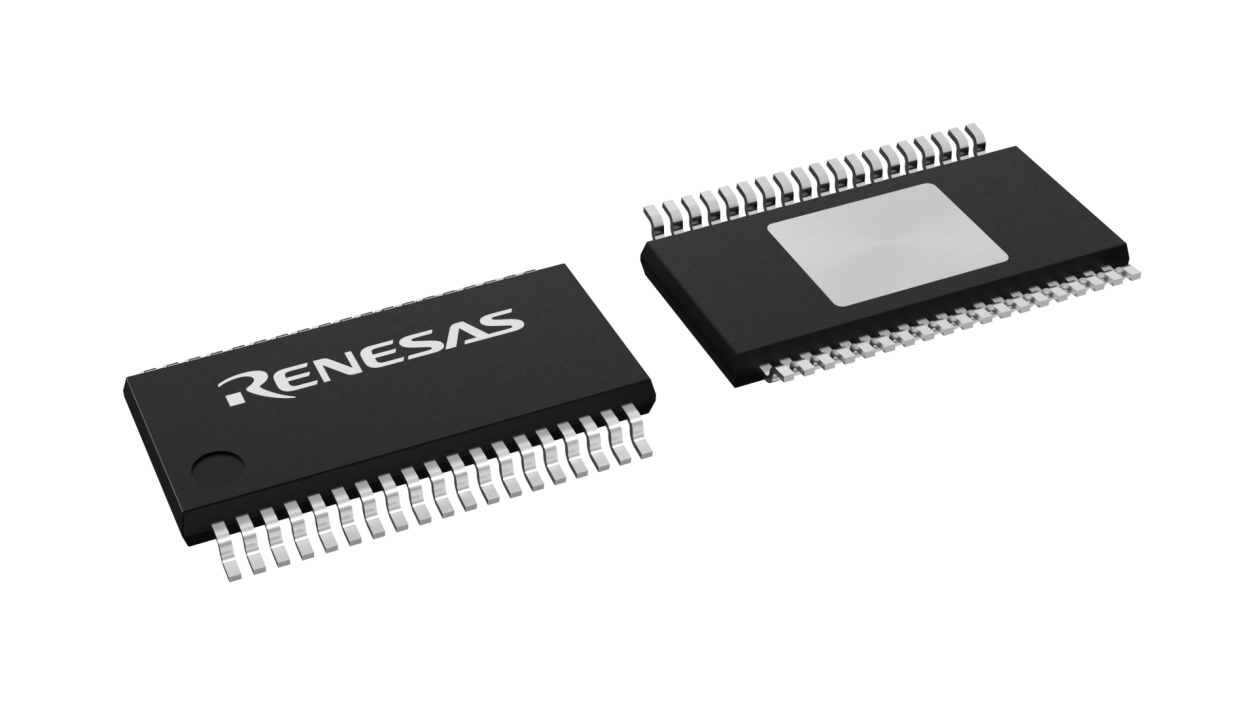 3D illustration featuring top and bottom views of TSSOP-EP IC chip package with 38 lead count.