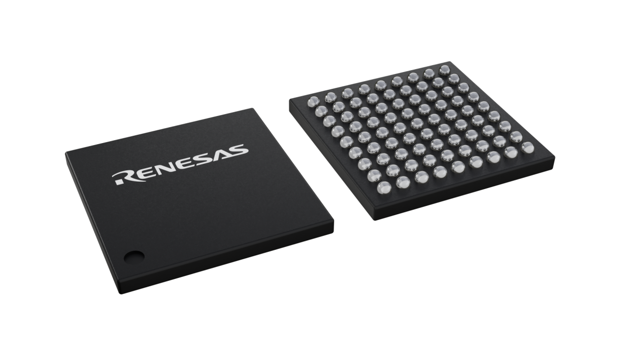 3D illustration featuring top and bottom views of WLCSP IC chip package with 81 lead count.