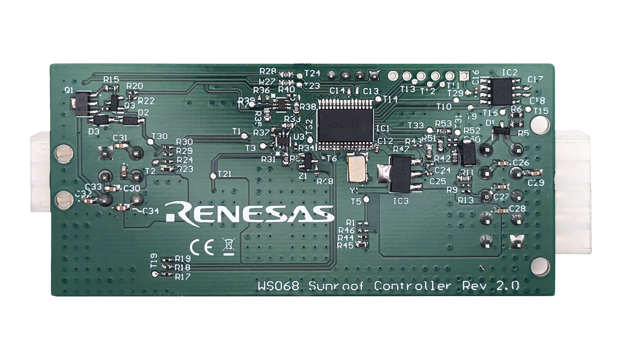 WS068-SUNRFCTL-REFZ Sunroof Controller Reference Design Board - Bottom