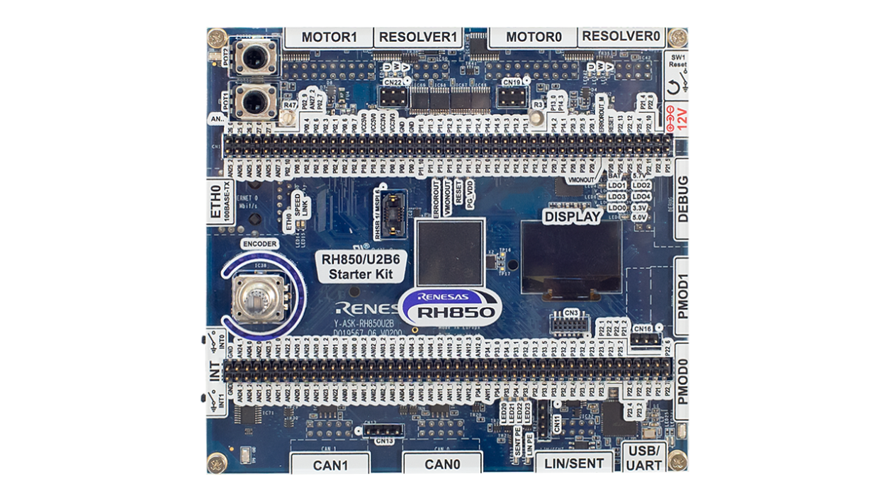 Y-ASK-RH850U2B6 Starter Board - Top