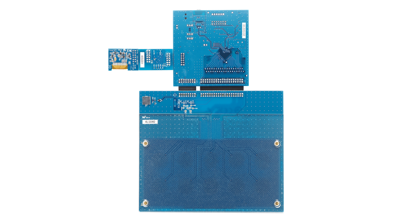 Metal Touch Solution Reference Design Boards Connected - Bottom
