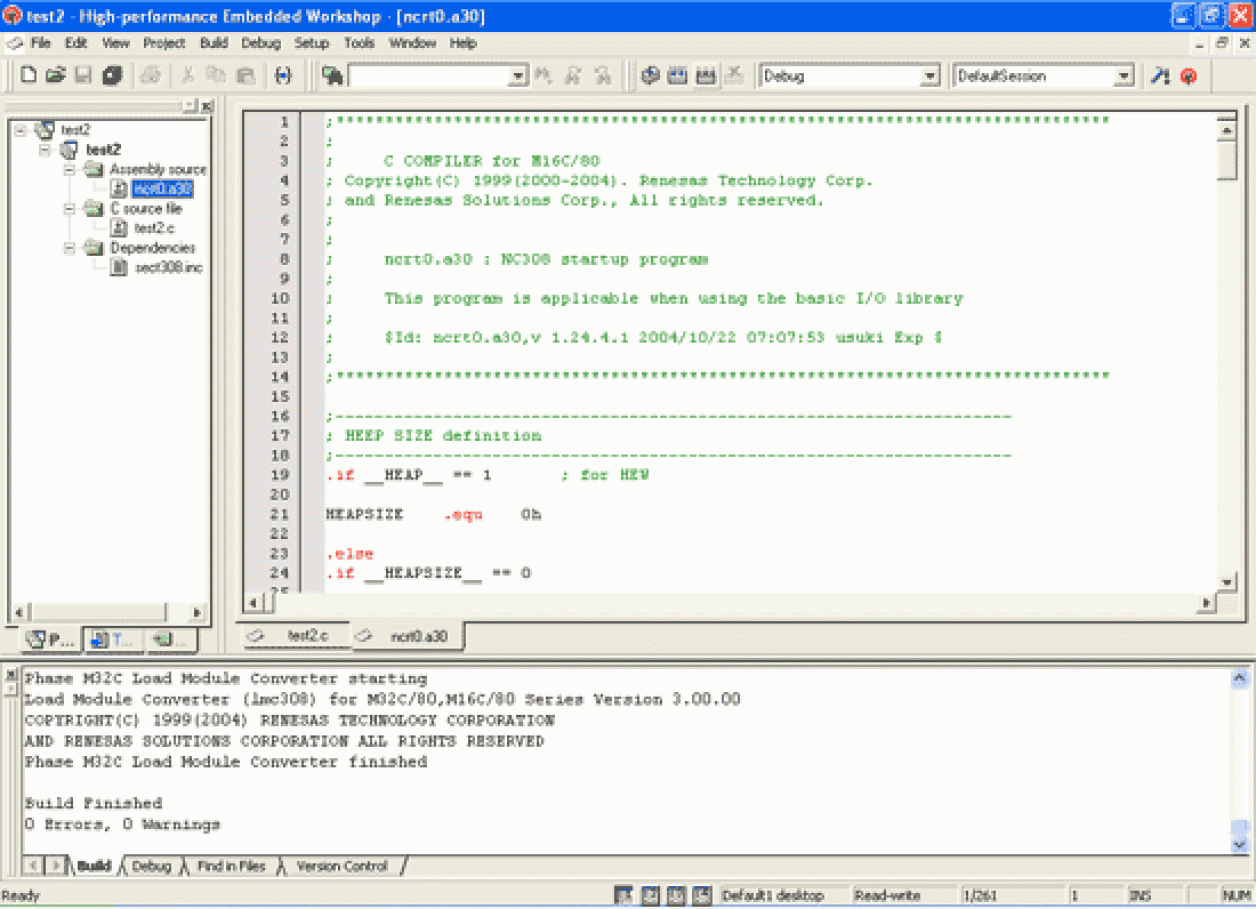 C Compiler Package for M32C Series [M3T-NC308WA]