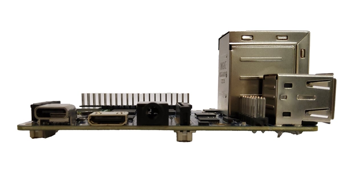 RZ/G2L-SBC 电路板 – 侧视图