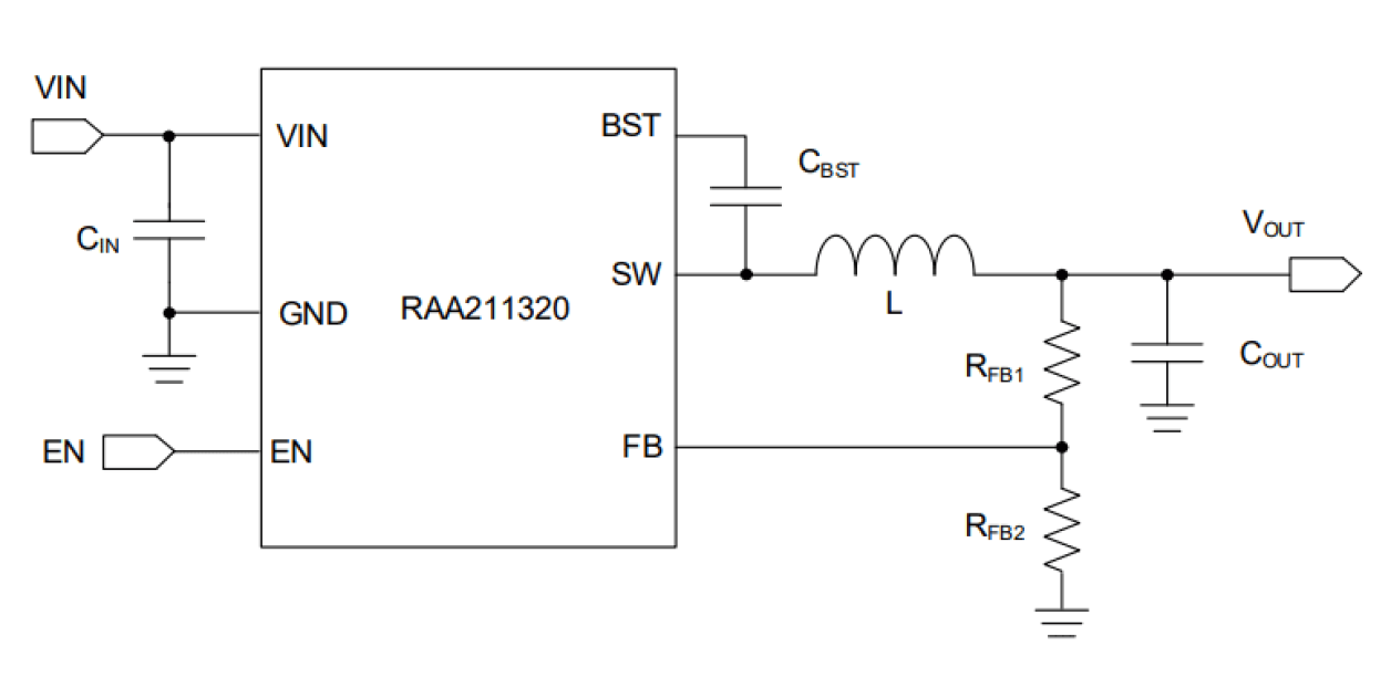 RAA211320 典型应用电路图