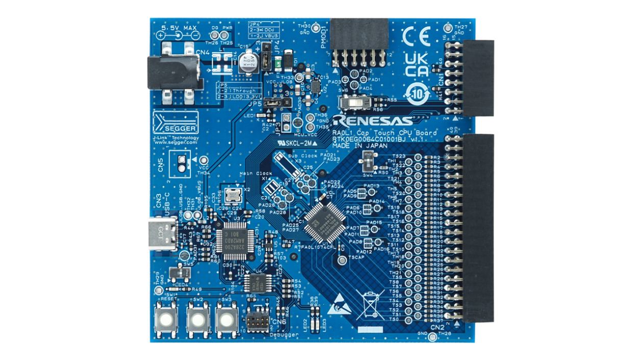 RTK0EG0064C01001B Evaluation Board - Top