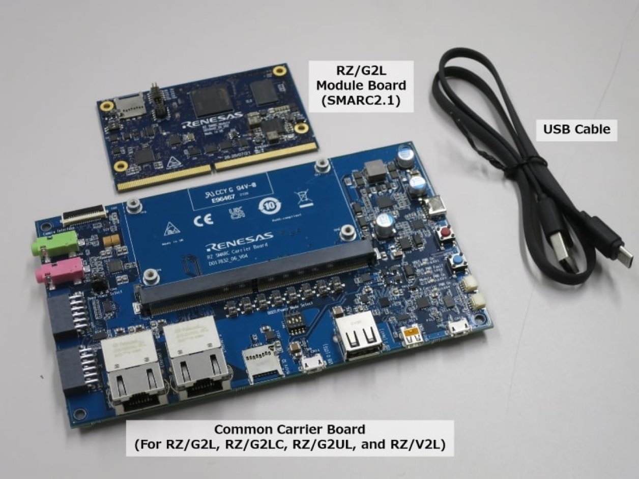 RZ/G2L Evaluation Board Kit Contents