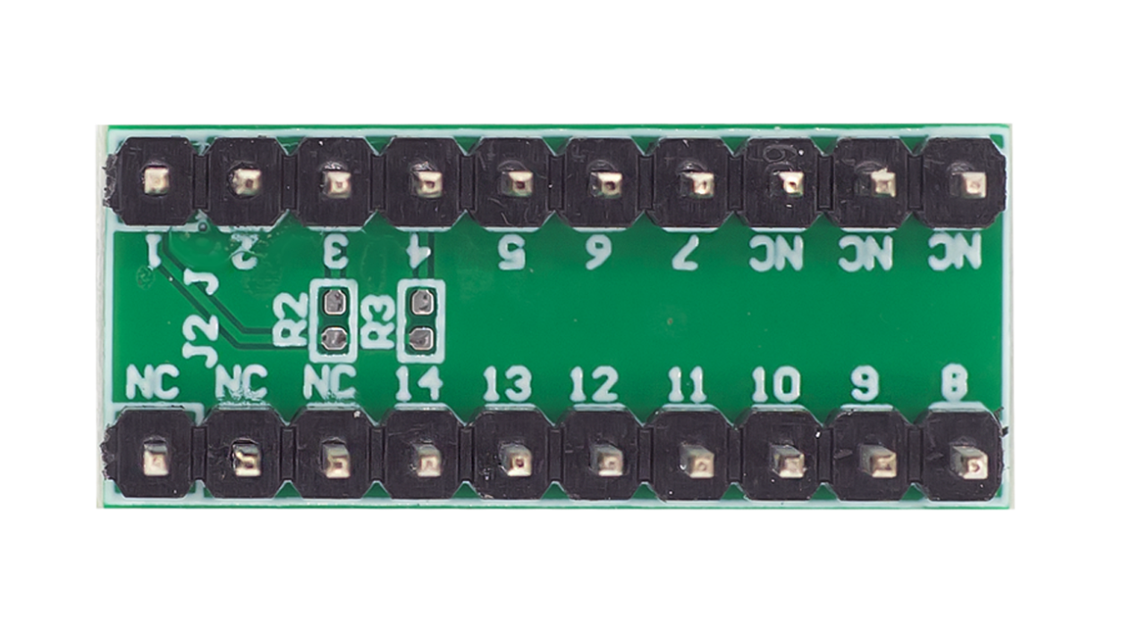 SLG46857AP-DIP 原型板 - 底视图