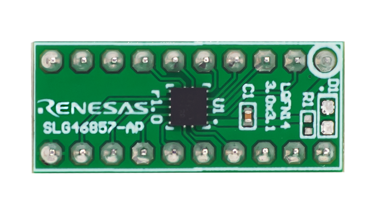 SLG46857AP-DIP 原型板 - 顶视图