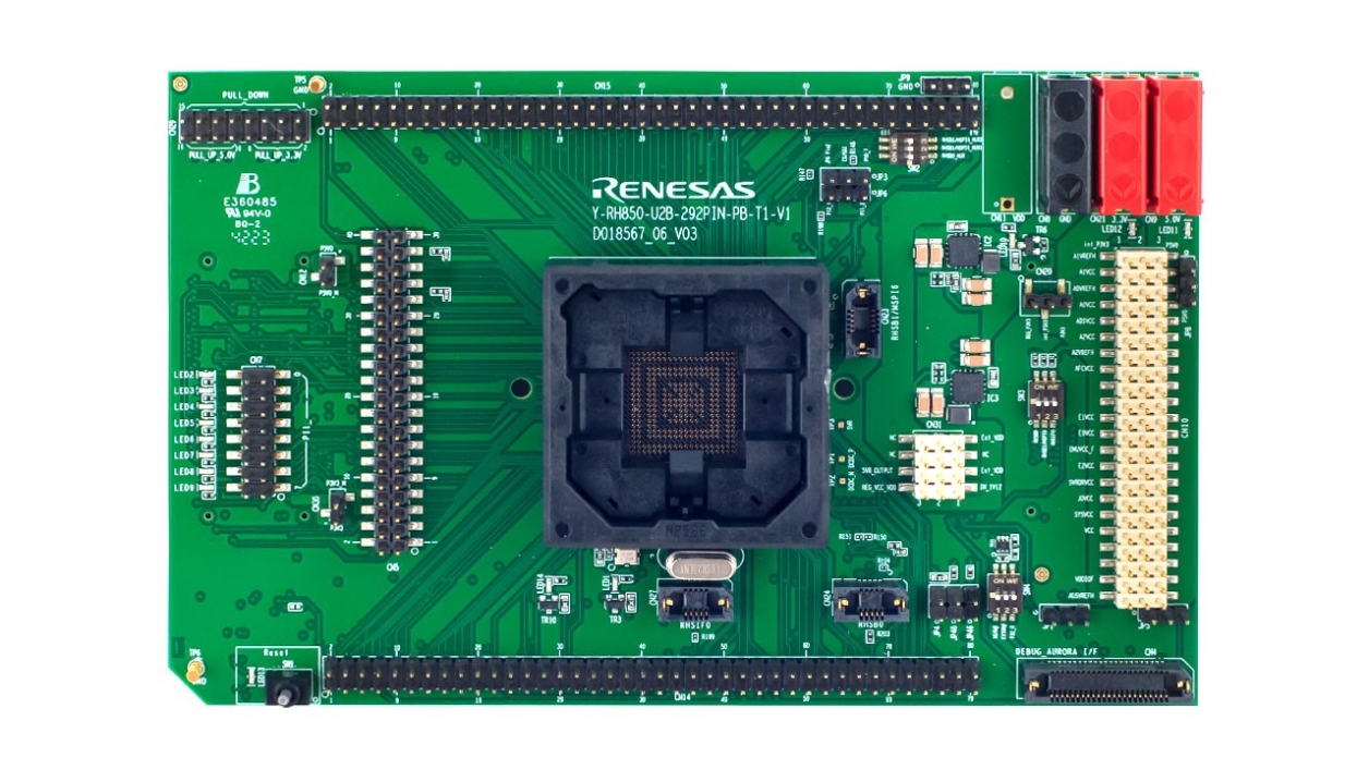 RH850/U2B 292pin Piggyback Board - Top