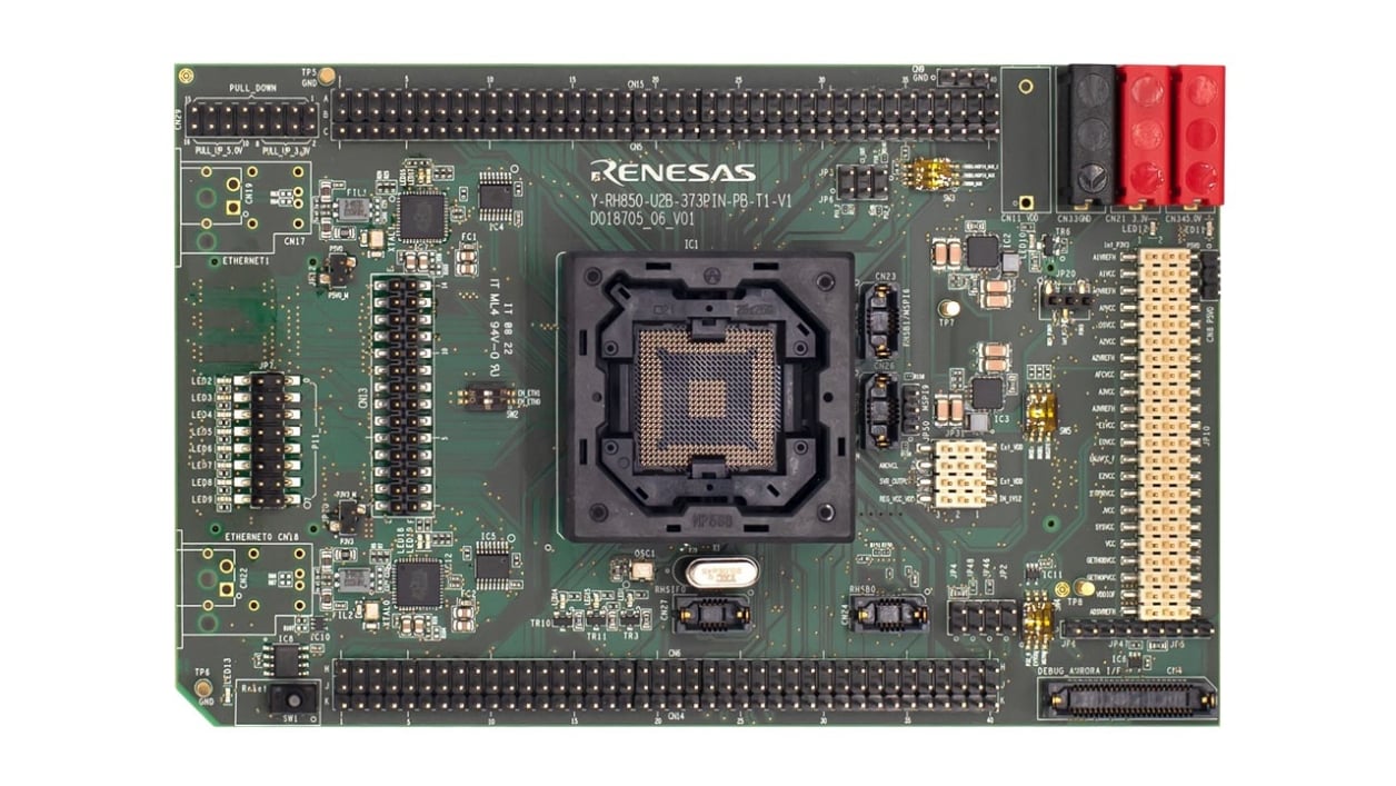 RH850/U2B 373pin Piggyback Board - Top