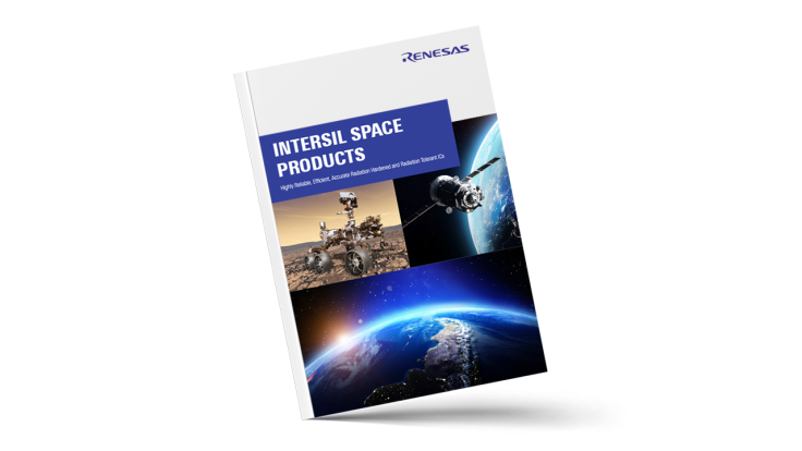 Brochure cover featuring intersil space products.