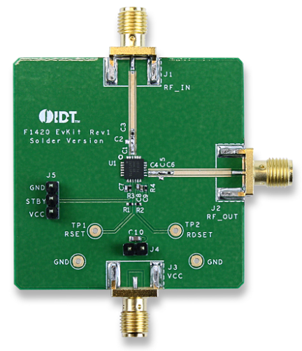 F1420 RF Amplifier Evaluation Board - Top