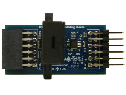 US082-FS1015EVZ Vertical Mount Air Velocity Sensor Pmod Board - Top
