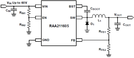 RAA211605 - 典型应用图