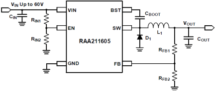 RAA211605 - Typical Application Diagram