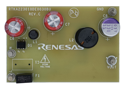 RTKA223010DE0030BU High Voltage Buck Converter Evaluation Board - Top