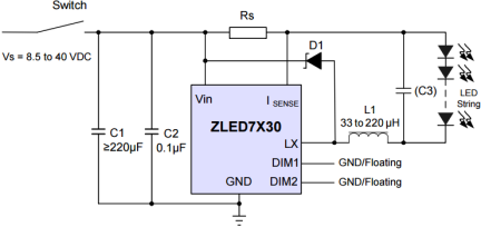 ZLED7730 - Application Circuit