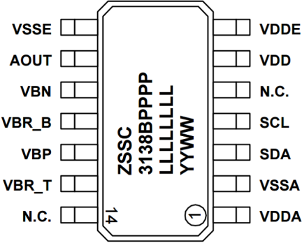 ZSSC3138 - Pinout