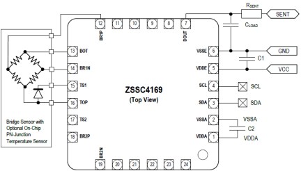 ZSSC4169 - Basic Circuit Diagram