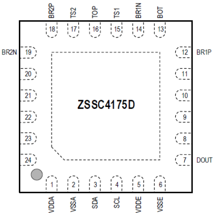 ZSSC4175D - Pinout