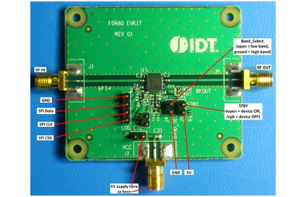 F0480EVBI Evaluation Board for F0480 RF VGA