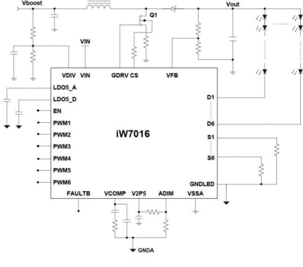 iW7016 Typical Applications Diagram