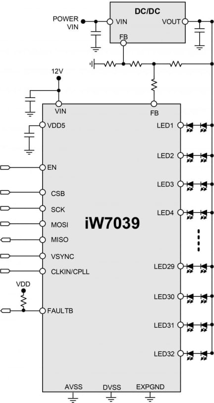 iW7039 Typical Applications Diagram
