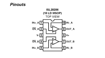 ISL28286_ISL28486 Functional Diagram