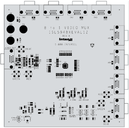ISL59481EVAL1Z MUX Amp Eval Board