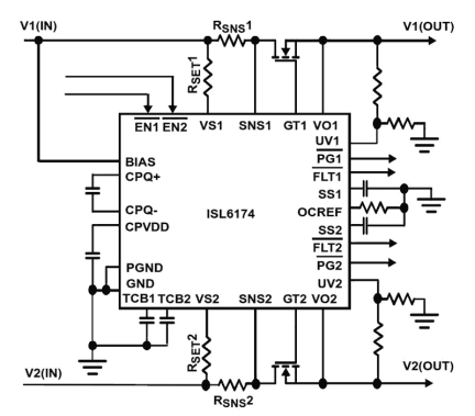 ISL6174 Functional Diagram